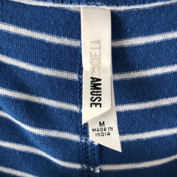 Amuse Society Striped Tank Blue Sz Medium - Picture 6 of 8